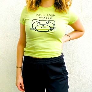 kiss land weeknd tee shirt blouse small/medium